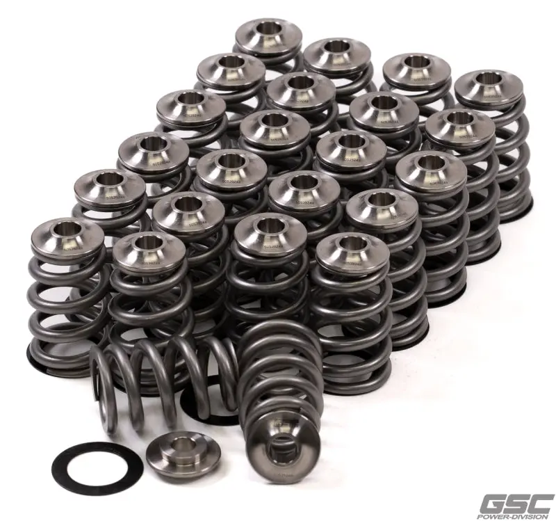 Gsc P-D Nissan Vq35 Extreme Conical Valve Spring Titanium Retainer And Spring Seat Kit 1