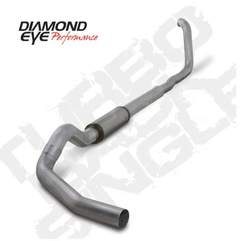 Diamond Eye Kit 5In Turbo Back Sgl Al: 00-03 Ford 7.3L F250/F350 1