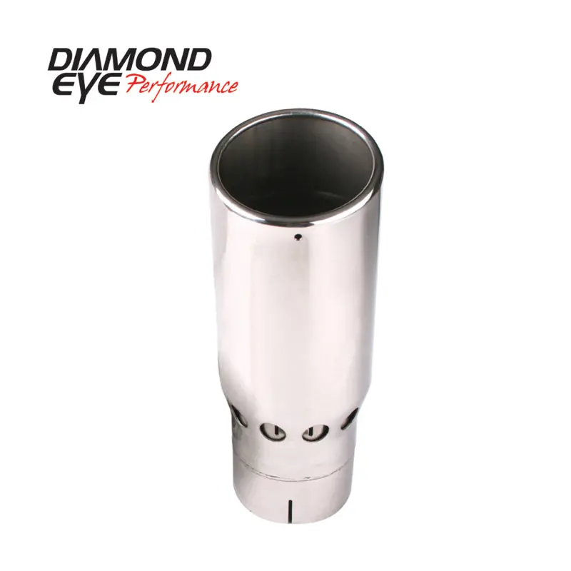 Diamond Eye Tip 4In-5Inx16in Vented/Intercooler Rolled-Angle Slotted Polished Ss 15-Degree Angle Cut 1