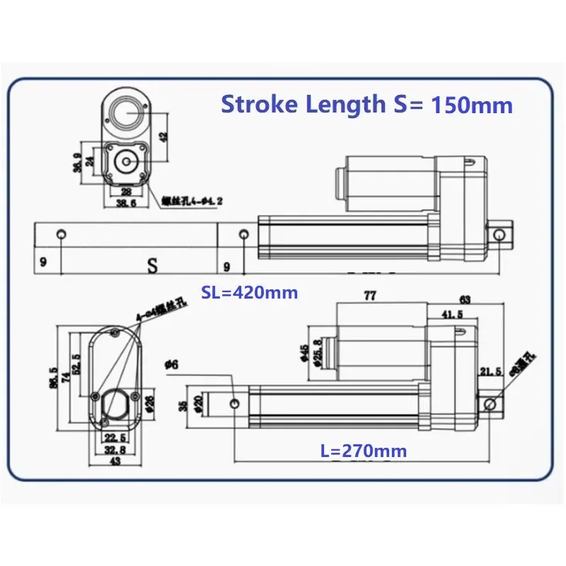 Linear Actuator with Hall Effect Encoder – Precision Position Feedback for Automation Systems - Image 23