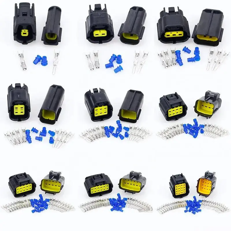1 Sets 1/2/3/4/6/8/10/12/16 Pin Way Waterproof Wire Connector Plug Car Auto Sealed Electrical Set Car Truck Connect 1