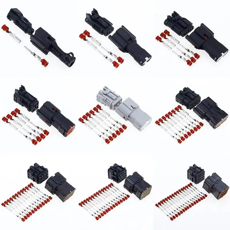 1 Sets 1/2/3/4/6/8/12/14/16 Pin Way Waterproof Wire Connector Plug Car Auto Sealed Electrical Set Car Truck Connect 1