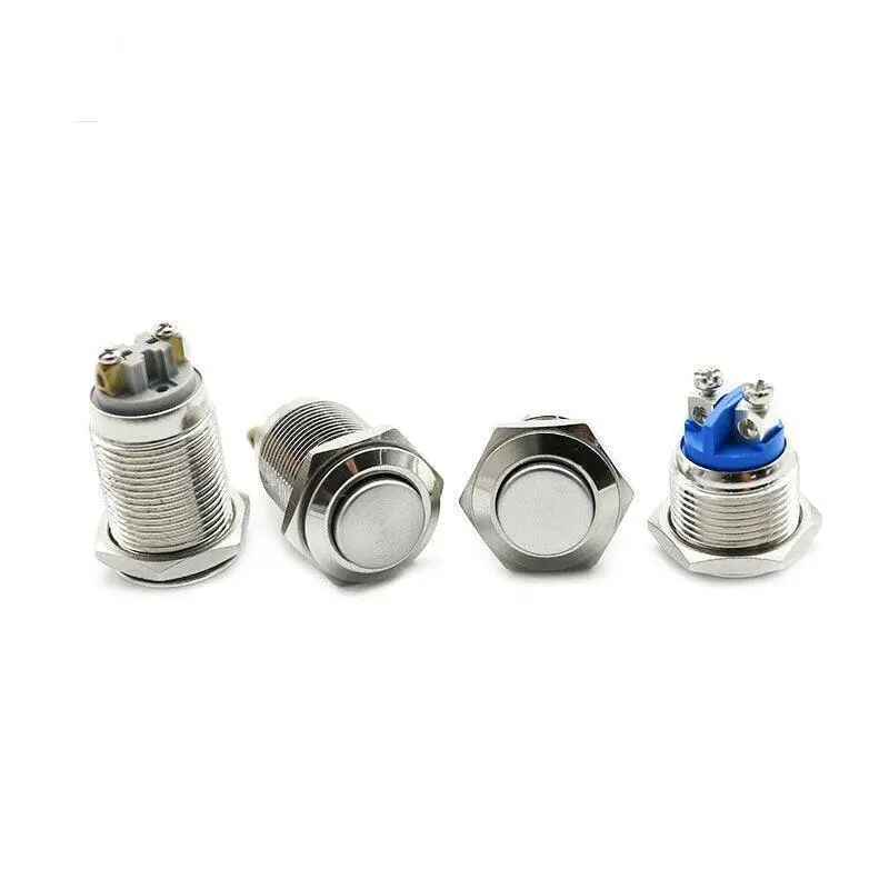 Earu -16Mm Metal Push Button Switch Self Reset Power Switch 5V 12V 24V 1