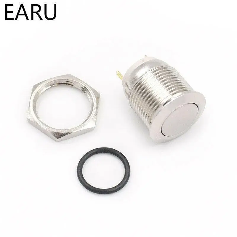 Earu -16Mm Short Type Metal Push Button Switch Waterproof No Fixation 2