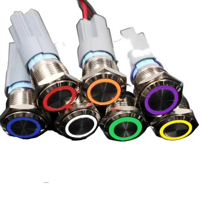Earu -16Mm Waterproof Power Press Metal Push Button Switch 1