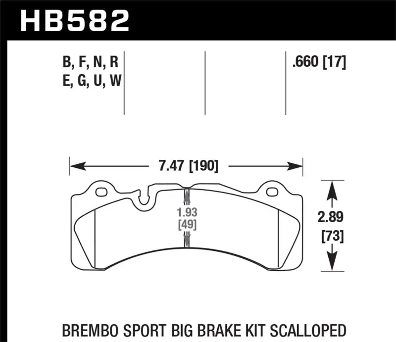 Hawk Brembo Scallped Dtc-60 Race Brake Pads 1