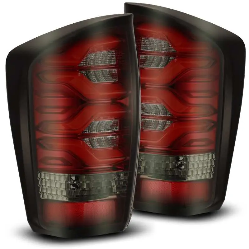 Alpharex 16-20 Toyota Tacoma Pro-Series Led Tail Lights Red Smoke 1