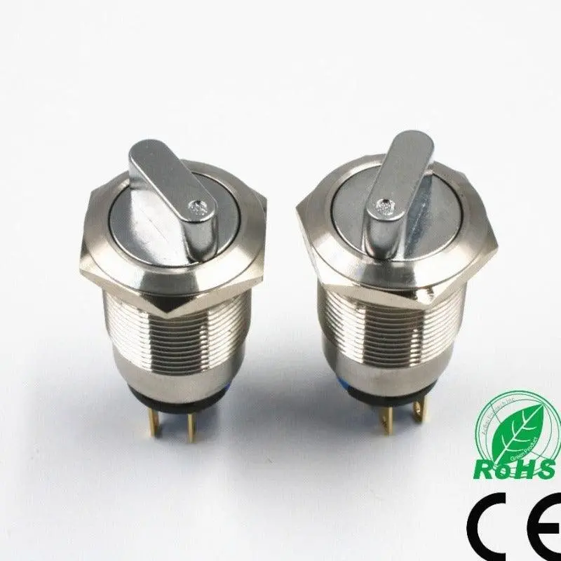Earu -19Mm 22Mm 2 3 Position Push Button Switch Dpdt Selector Knob Rotary 3 Position Switch 2