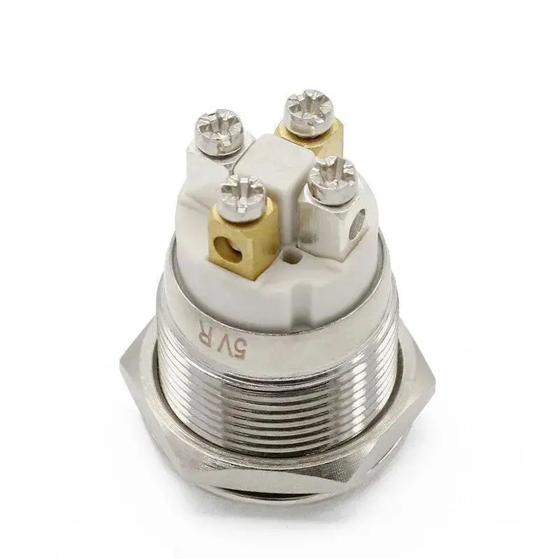 Earu -19Mm 22Mm Reset Metal Push Button| 4 Screw Foot For Car Power 7