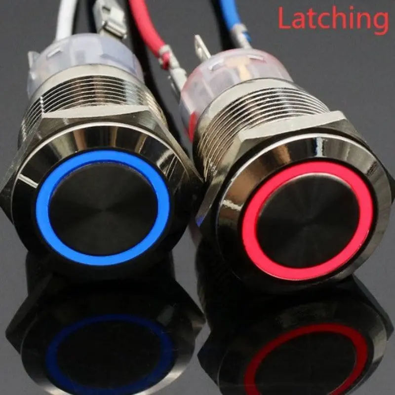 Earu -19Mm Metal Push Button Switch Waterproof Latching Self-Lock Fixation 1