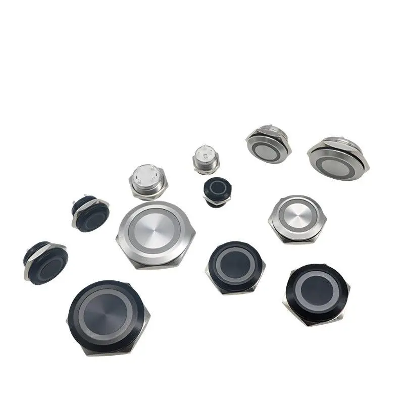 Earu- 19Mm Short Stroke Mini Waterproof Metal Push Button Switch Power Led Light 1