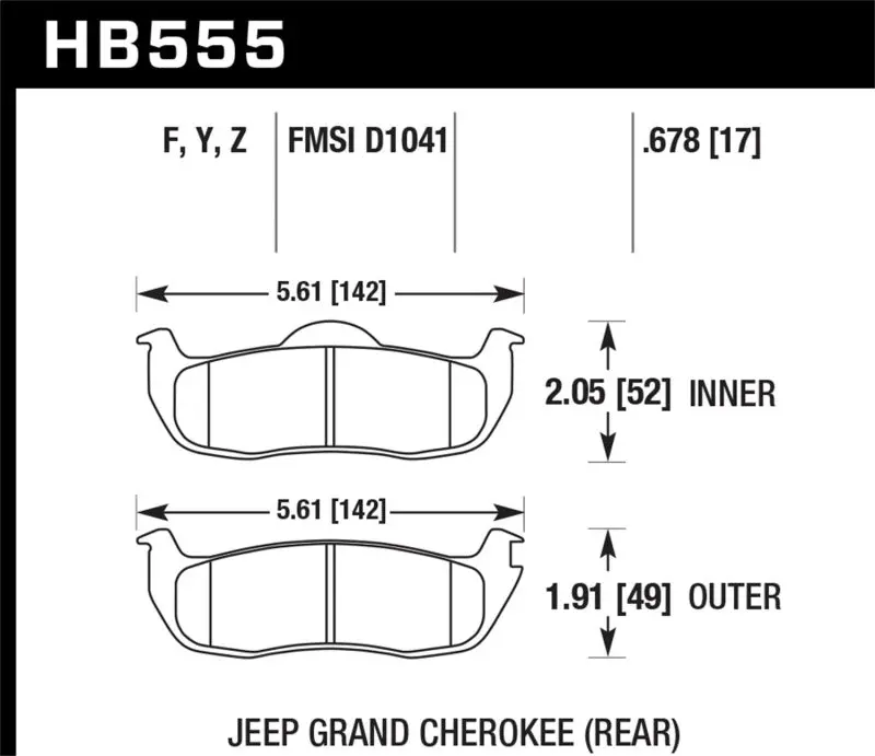 Hawk 06-10 Jeep Commander / 05-10 Grand Cherokee / 05-10 Armada / 04 Pathfinder / 04-10 Tital 5.6L / 1