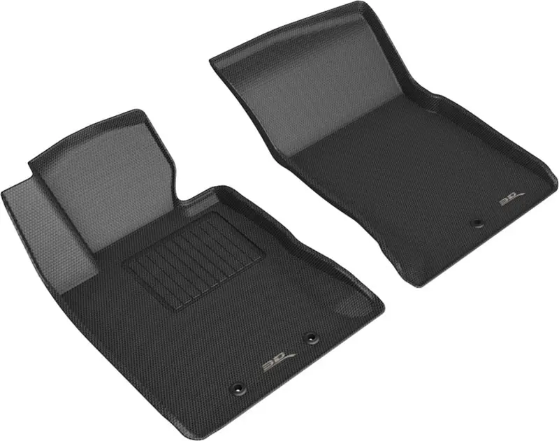 3D Maxpider 2012-2016 Hyundai Genesis Kagu 1St Row Floormat - Black 1