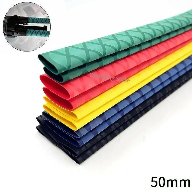 1M 50Mm Anti Slip Heat Shrink Tube For Fishing Rod Bicycle Wrap Electric Insulation Nonskid Waterproof Handle Racket Grip Sleeve 1