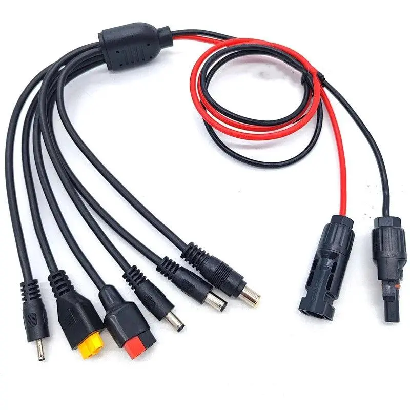 1M Solar Connector To 7909/5521/6530/Xt60/35135 12Awg Power Cord Energy Storage Charging Cable Photovoltaic Cells Solar System 1