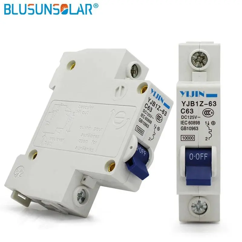 1P 63A Dc125v Dc Circuit Breaker Solarb For Dc Solar Pv System 1