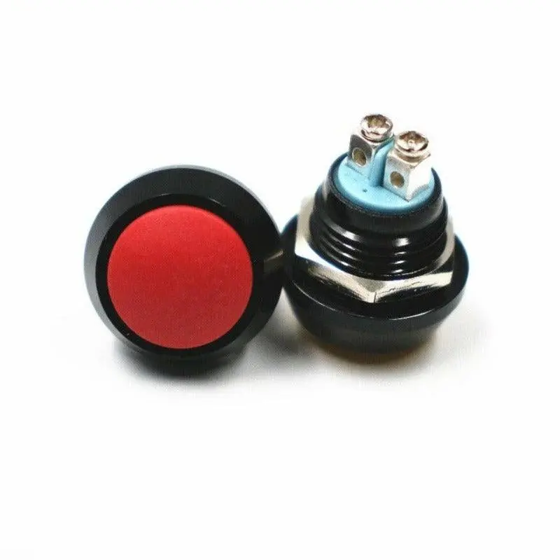 Earu -1Pc 12Mm Black Momentary Power Push Button Siwtch 5
