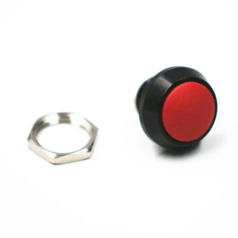 Earu -1Pc 12Mm Black Momentary Power Push Button Siwtch 6