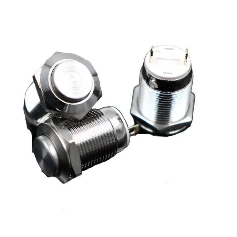 Metal Push Button Switch 8/10/12Mm | Momentary/Latching | Mini Round Start/Horn Switch 1
