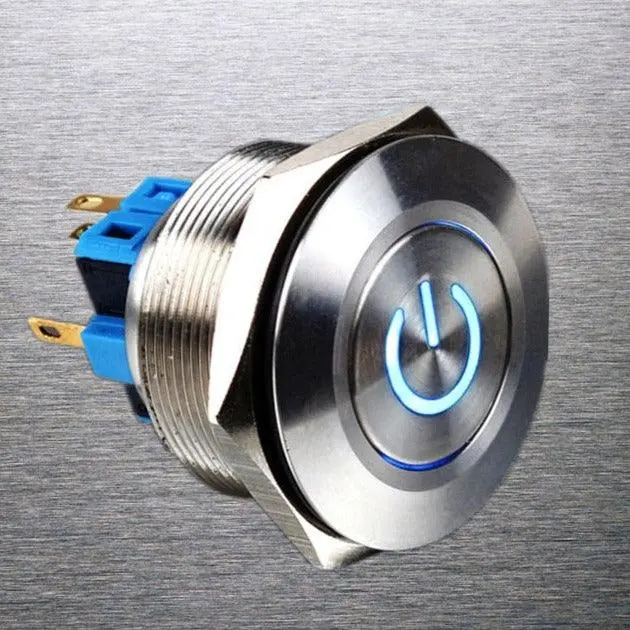 Earu -1Pc 28Mm Stainless Steel Latching Push Button Switch 1