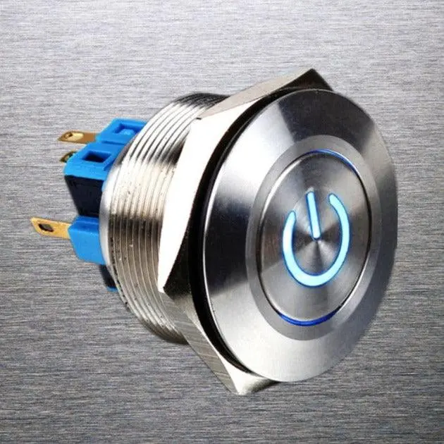 Earu -1Pc 28Mm Stainless Steel Momentary Push Button Switch 1