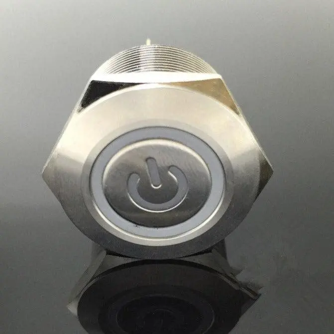 Earu -1Pc 6Pin 25Mm Metal Stainless Steel Latching Push Button /Doorebll Bell Horn Led 4