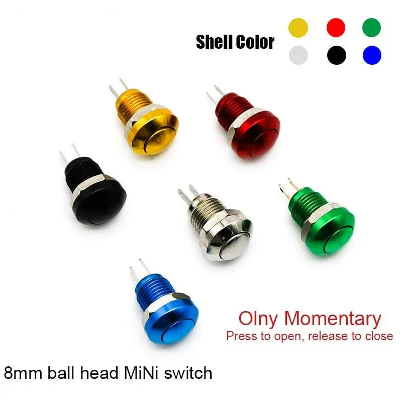 Earu -1Pc 8Mm Momentary Metal Horn Doorbell Bell Push Button Switch Waterproof 1
