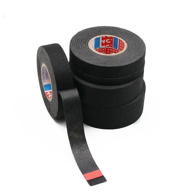 1Pc Heat-Resistant Adhesive Cloth Fabric Tape For Car Auto Cable Harness Wiring Loom Protection Width 9/15/19/25/32Mm Length 15M 1