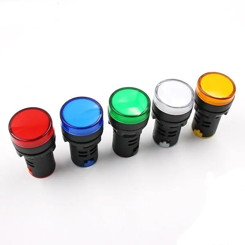 1Pcs 12V 24V 110V 220V 380V 22Mm Panel Mount Led Power Indicator 1