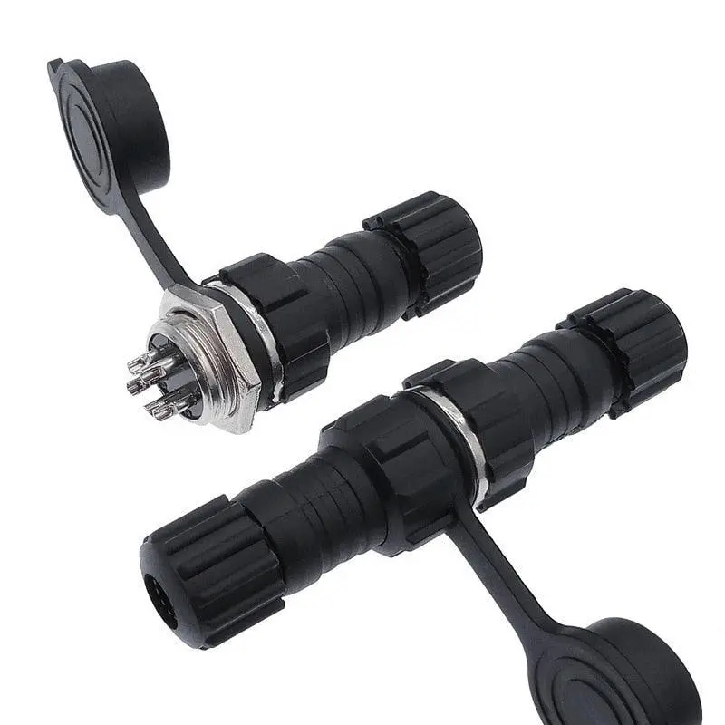 1Pcs Aviation Connector Gx16 M16 Waterproof Docking Back Nut Male&Female Plug And Socket 2Pin-9Pin 1