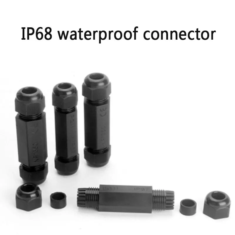 1Pcs Ip67 Waterproof Straight Connector Junction Box Electrical Wire Cable Connector Pg11/13 Outdoor Plug Socket Terminal Block 1
