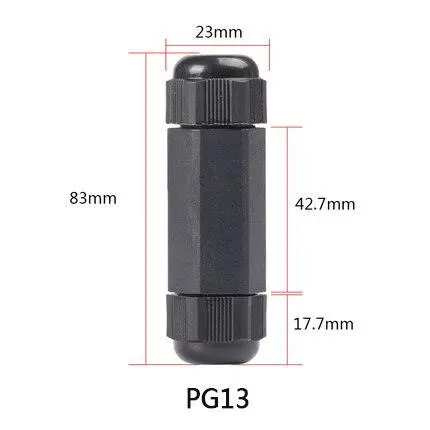 1Pcs Ip67 Waterproof Straight Connector Junction Box Electrical Wire Cable Connector Pg11/13 Outdoor Plug Socket Terminal Block 2