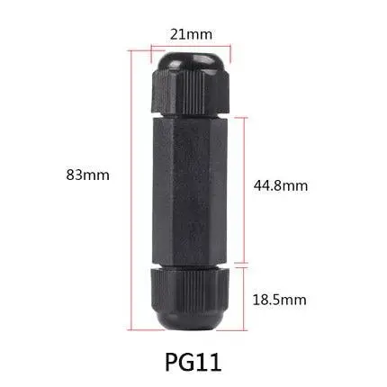1Pcs Ip67 Waterproof Straight Connector Junction Box Electrical Wire Cable Connector Pg11/13 Outdoor Plug Socket Terminal Block 3