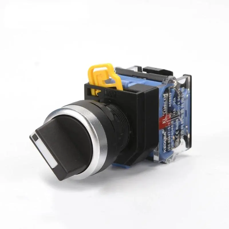 1Pcs La38-11 22Mm High-Quality Rotary Button Switch Key Button 2 Bit 3 Bit 1No 1Nc / 2No Power Control Switch 3