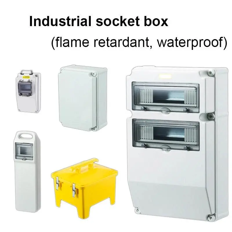 1Pcs Outdoor Mobile Portable Power Distribution Box Plastic Waterproof Industrial Socket Box Portable Power Maintenance Emptybox 1