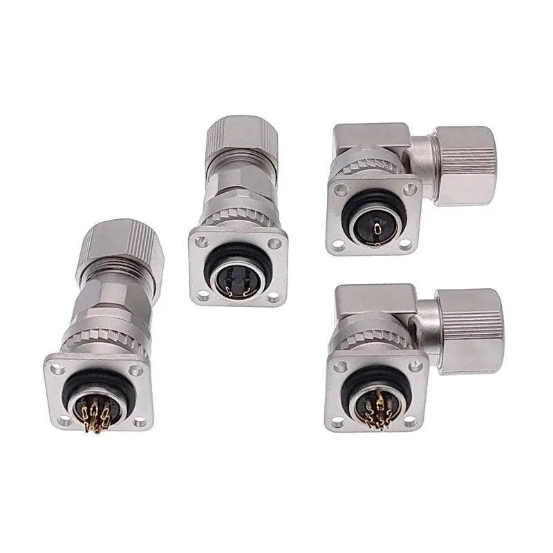 1Pcs Servo Motor Encoder Connector Plug Socket 10Pin 2Pin Angle Plugs Metal Connectors 1