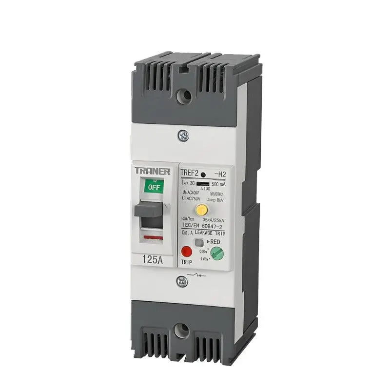 2 Pole Elcb Tref2-125 15-125A Molded Case Earth Leakage Circuit Breaker 1