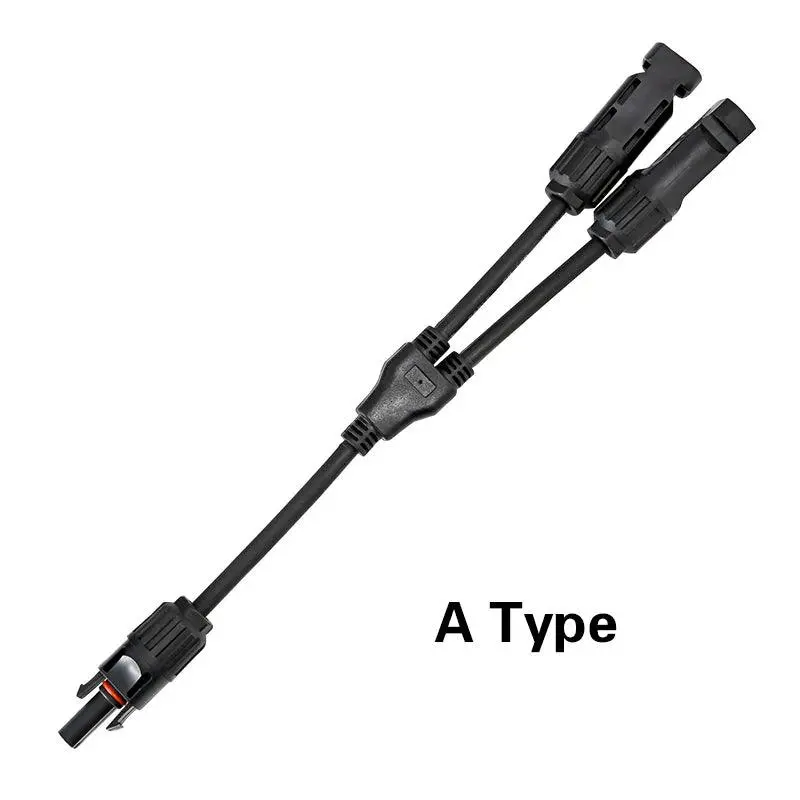 2 To 1 Hot Selling Pv Y Branch Connector With 4Mm2 1000V 30A Solar Cable For Pv Stecker Combiner Box 2 In 1 Out 10