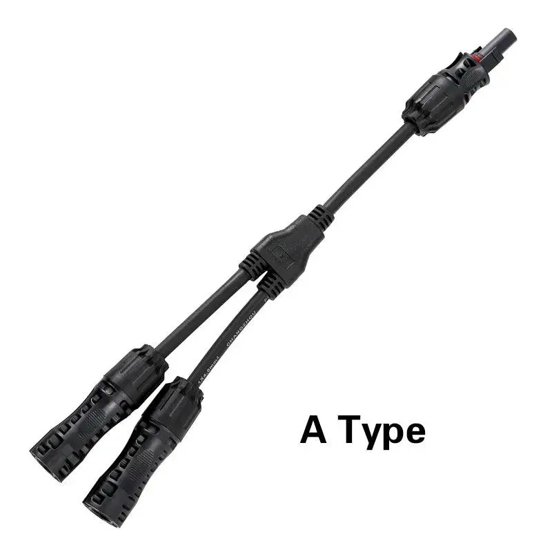 2 To 1 Hot Selling Pv Y Branch Connector With 4Mm2 1000V 30A Solar Cable For Pv Stecker Combiner Box 2 In 1 Out 11