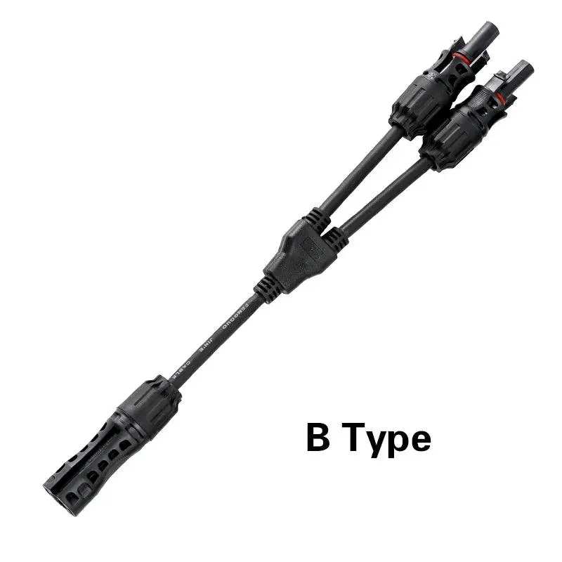 2 To 1 Hot Selling Pv Y Branch Connector With 4Mm2 1000V 30A Solar Cable For Pv Stecker Combiner Box 2 In 1 Out 12
