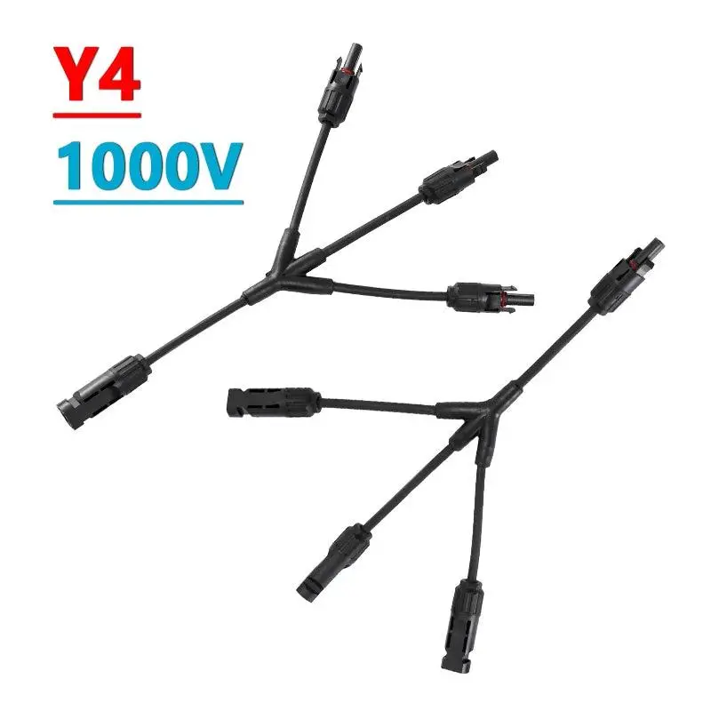 2 To 1 Hot Selling Pv Y Branch Connector With 4Mm2 1000V 30A Solar Cable For Pv Stecker Combiner Box 2 In 1 Out 11