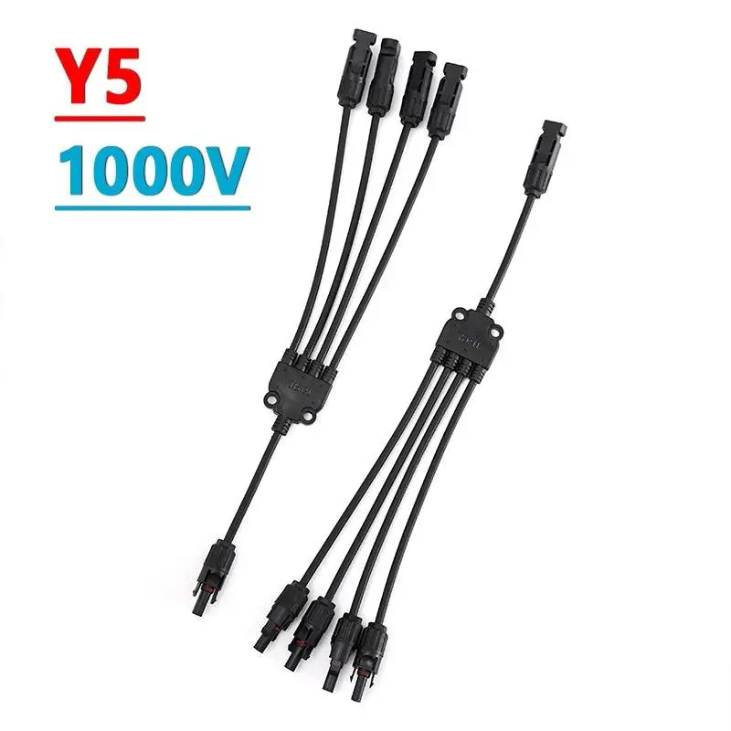 2 To 1 Hot Selling Pv Y Branch Connector With 4Mm2 1000V 30A Solar Cable For Pv Stecker Combiner Box 2 In 1 Out 12