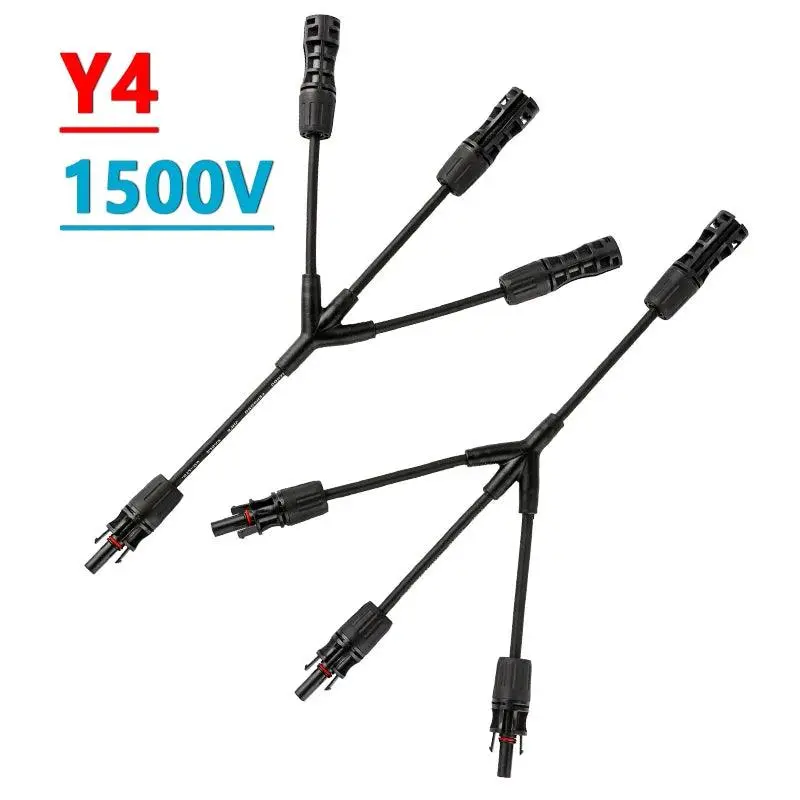 2 To 1 Hot Selling Pv Y Branch Connector With 4Mm2 1000V 30A Solar Cable For Pv Stecker Combiner Box 2 In 1 Out 13