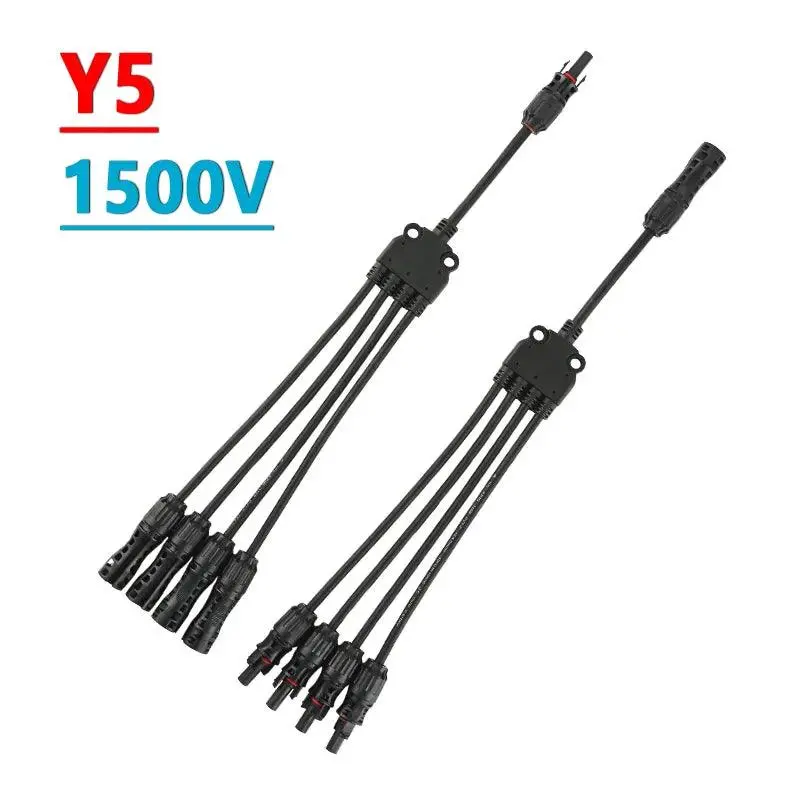 2 To 1 Hot Selling Pv Y Branch Connector With 4Mm2 1000V 30A Solar Cable For Pv Stecker Combiner Box 2 In 1 Out 14
