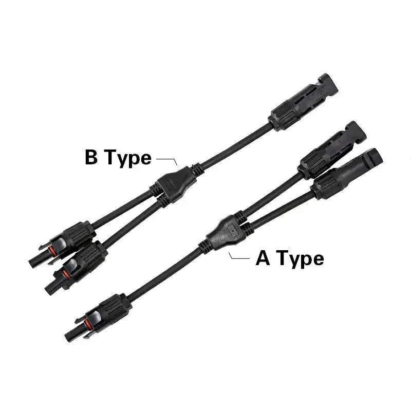 2 To 1 Hot Selling Pv Y Branch Connector With 4Mm2 1000V 30A Solar Cable For Pv Stecker Combiner Box 2 In 1 Out 5