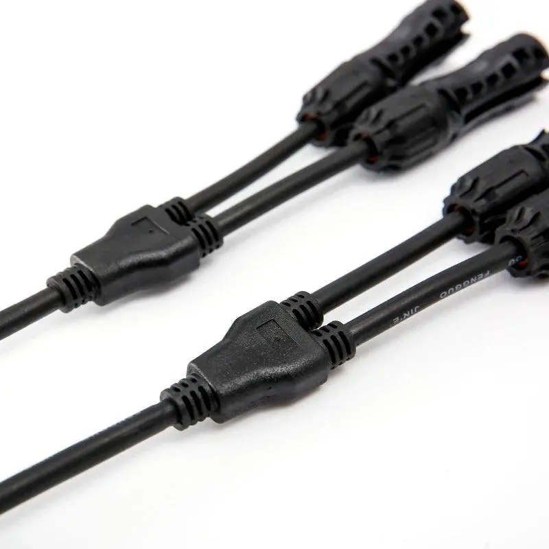 2 To 1 Hot Selling Pv Y Branch Connector With 4Mm2 1000V 30A Solar Cable For Pv Stecker Combiner Box 2 In 1 Out 5