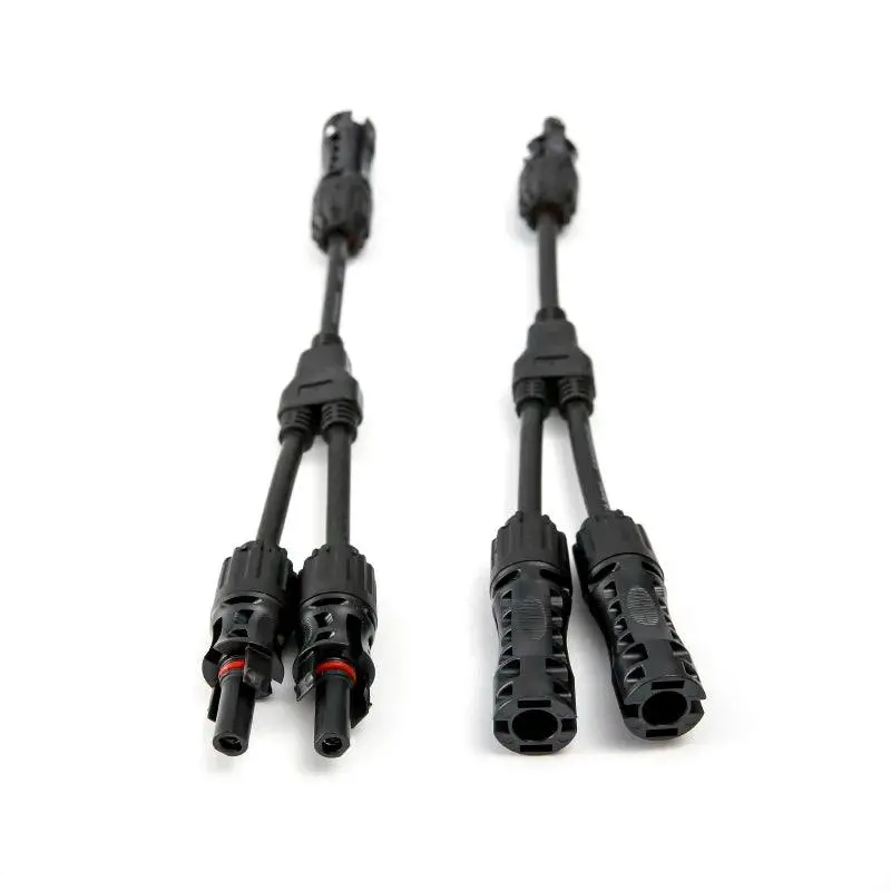 2 To 1 Hot Selling Pv Y Branch Connector With 4Mm2 1000V 30A Solar Cable For Pv Stecker Combiner Box 2 In 1 Out 6