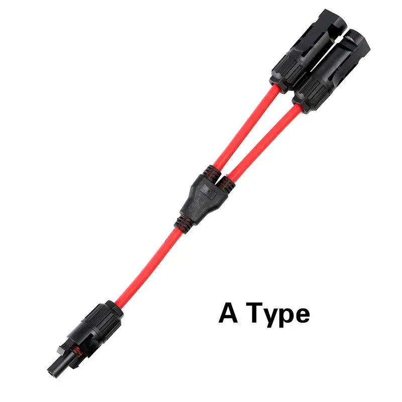 2 To 1 Hot Selling Pv Y Branch Connector With 4Mm2 1000V 30A Solar Cable For Pv Stecker Combiner Box 2 In 1 Out 7