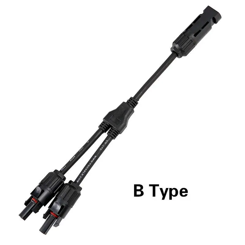 2 To 1 Hot Selling Pv Y Branch Connector With 4Mm2 1000V 30A Solar Cable For Pv Stecker Combiner Box 2 In 1 Out 8