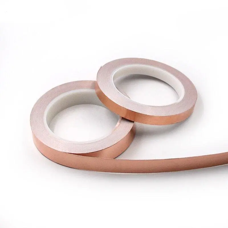 20 Meters Single Side Conductive Copper Foil Tape Strip Adhesive Emi Shielding Heat Resist Tape 2Mm 3Mm 4Mm 5Mm 6Mm 8Mm 10Mm 3